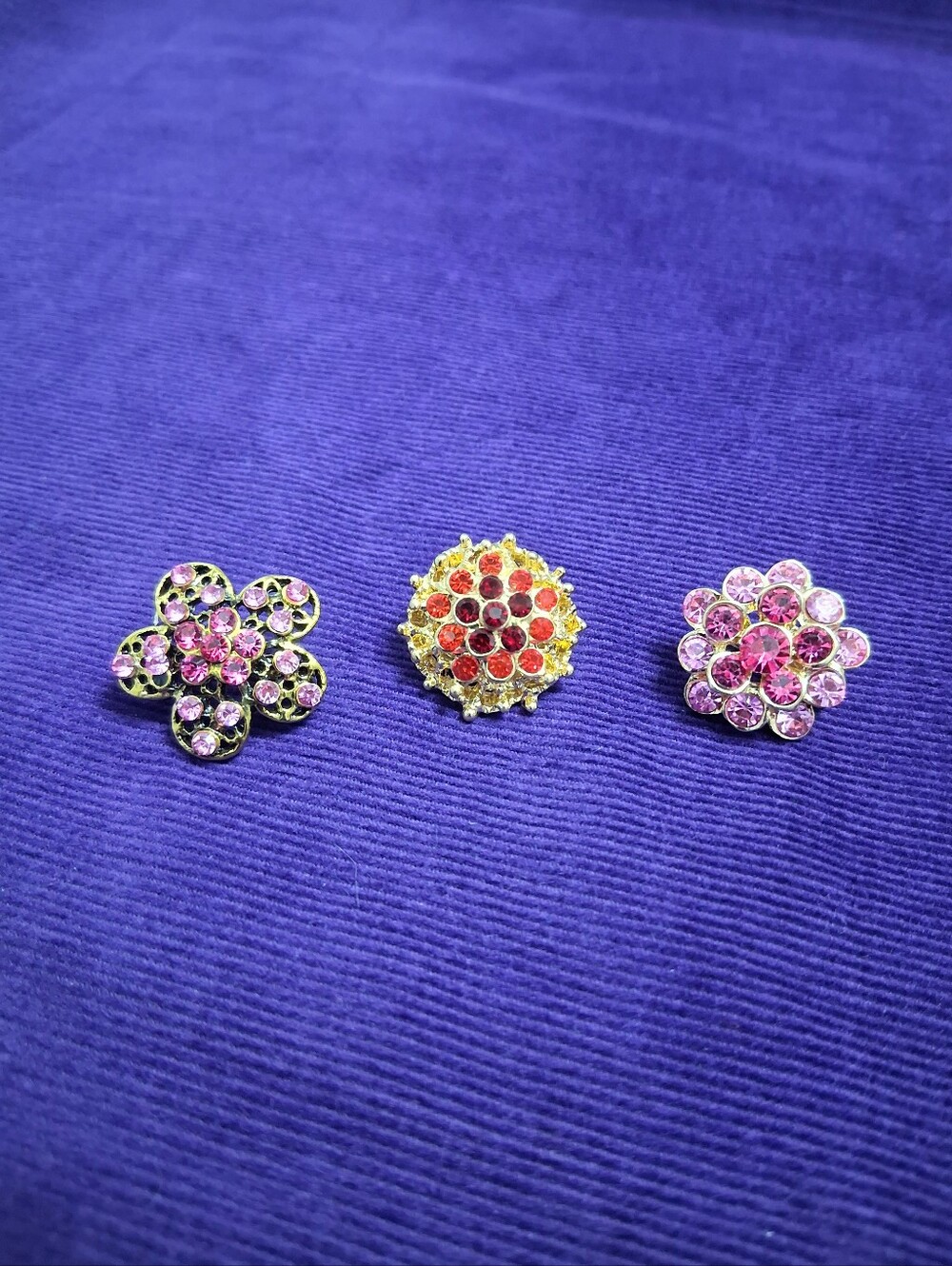 Mini Brooch Bundle 3 Sparkly Brooch Pins
